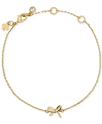 kate spade new york Gold Plated Girlie Pearlie Mini Bow Bracelet