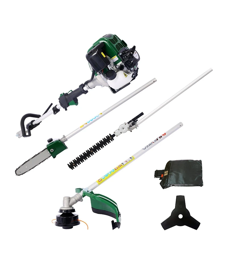 Flynama 31CC 4 Cycle 4-in-1 Gas Pole Saw Hedge Trimmer Brush Cutter System