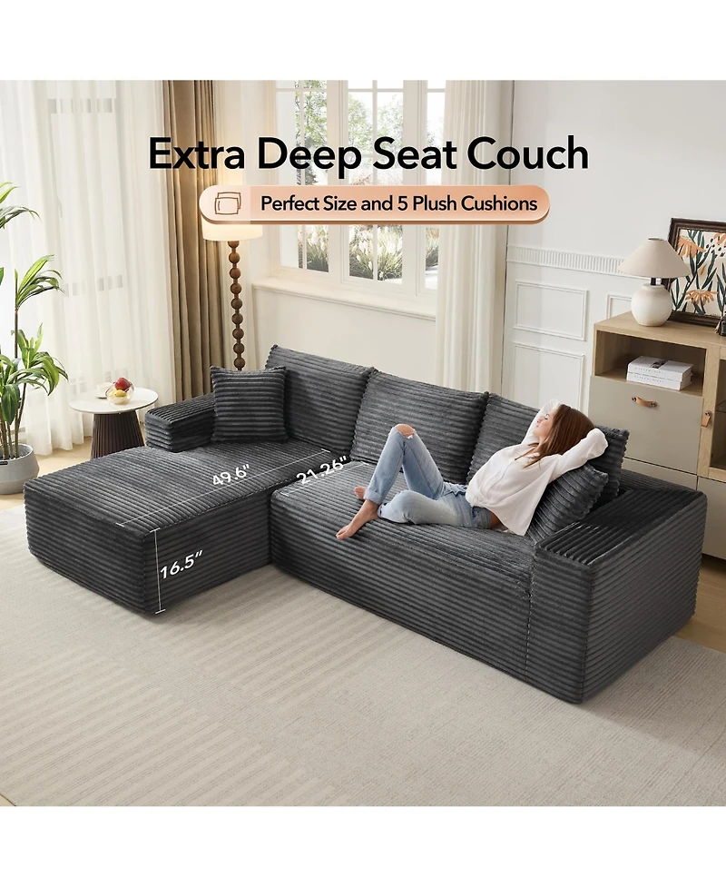 gaomon 108" Sectional Couches for Living Room