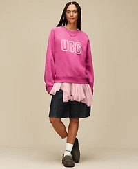 Ugg Women's Rib Knit Slouchy Quarter Embroidered Heart Socks