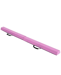 Hongge 7 Ft Folding Balance Beam with Removable Suede Cover and Non-slip Bottom