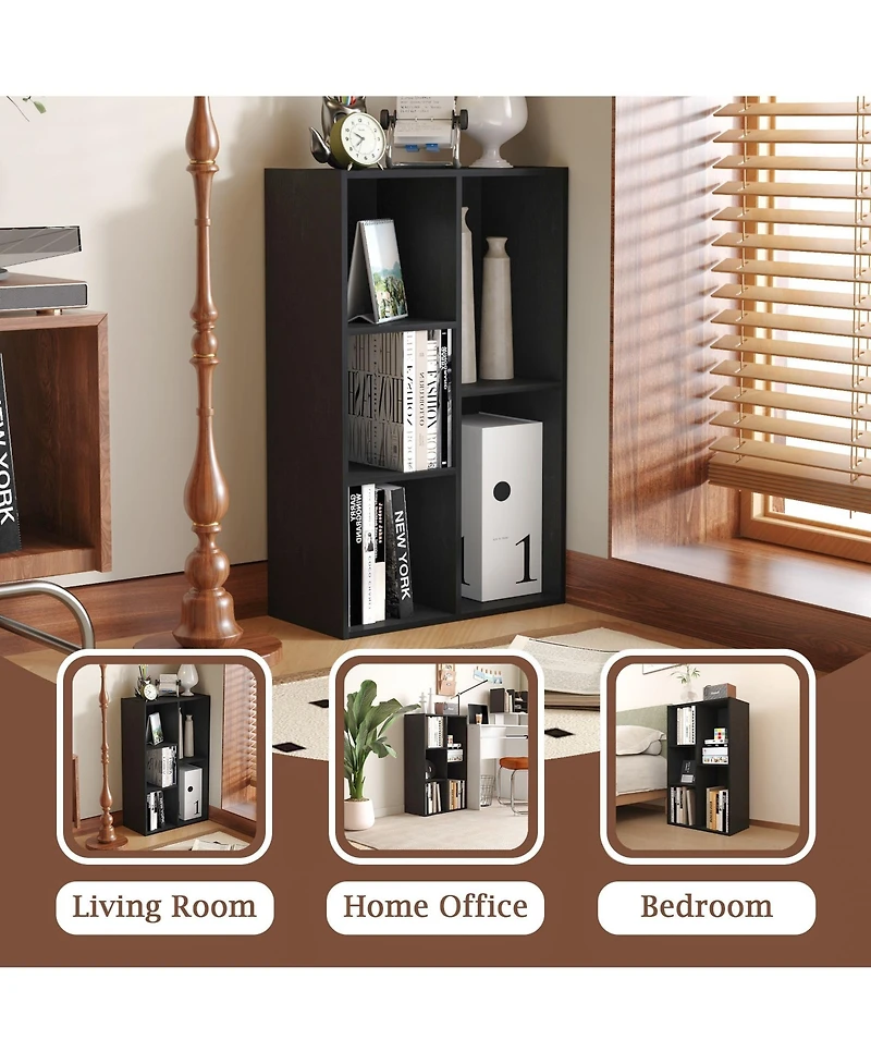 Homlux 5 Cube Storage Bookshelf Kids Toy Organizer Horizontal Vertical