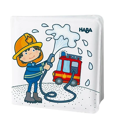 Haba Magic Color Changing Bath Book: Fire Brigade, Bath Toys for Toddlers, Water Toys for Toddlers 18-36m and Water Table Accessories