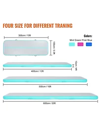 Mecale Inflatable Gymnastics Air Mat with Electric Pump