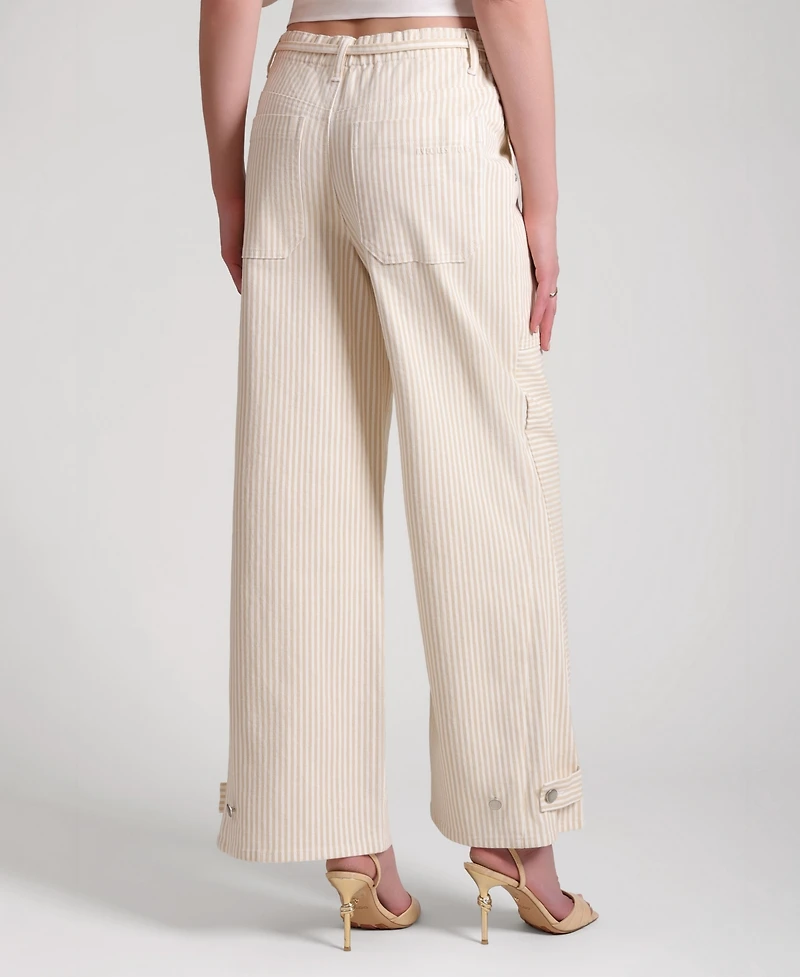 Avec Les Filles Women's Patchwork Wide Leg Jeans