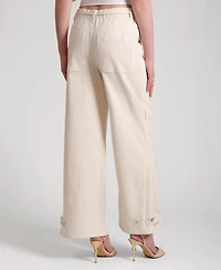 Avec Les Filles Women's Patchwork Wide Leg Jeans