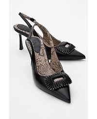 Prologue Shoes Women's Spera Buckled Pointed Toe Pump