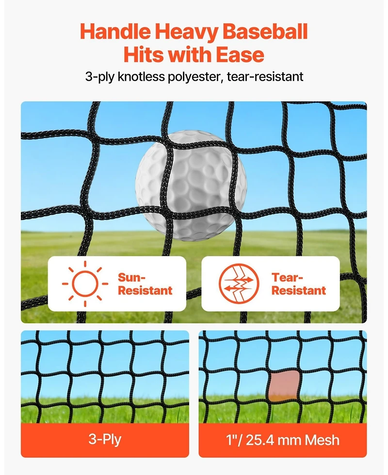 Mecale 10 x 10 x 10 Ft Golf Practice Cage with Targets