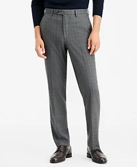 Tallia Men's Classic-Fit Gray & Blue Check Suit Separate Pants