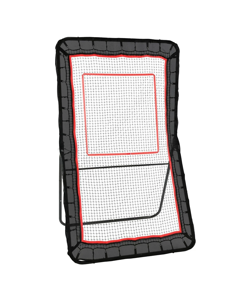Mecale 4 x 7 Ft Lacrosse Rebounder Net with Adjustable Angle and Target