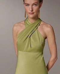 Donna Karan New York Petite Halter Neck Midi Dress