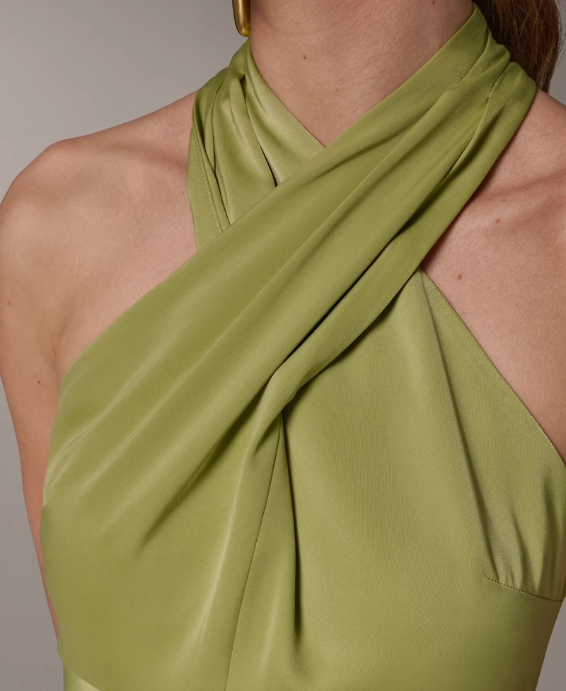 Donna Karan New York Petite Halter Neck Midi Dress