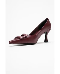 Prologue Shoes Women's Astra Buckle Pointed Toe Pump
