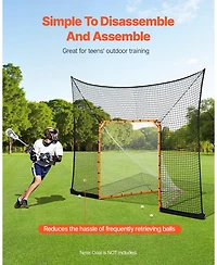 Mecale 12 x 9 Ft Lacrosse Goal Backstop Net