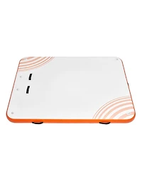 Mecale 8 x 6 Ft Inflatable Floating Dock Platform with Non-Slip Surface and Ladder