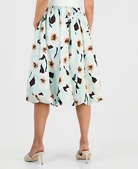 I.n.c. International Concepts Petite Printed Pull-On Midi Skirt, Macy's Exclusive