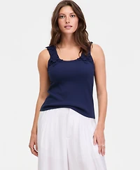 On 34th Women's Scoop-Neck Floral Crochet Tank Top, Macy's Exclusive
