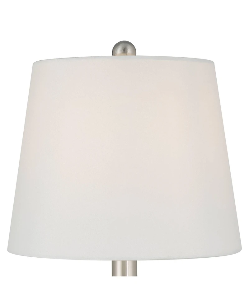 360 Lighting Arianna 16"H White Flower Ceramic Accent Table Lamp Set with Dimmer