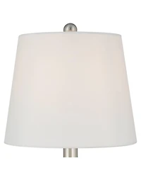 360 Lighting Arianna 16"H White Flower Ceramic Accent Table Lamp Set with Dimmer