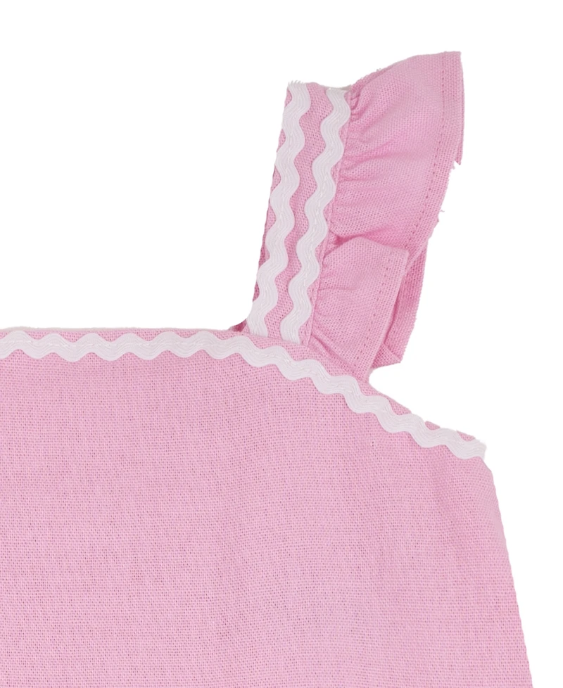 Rare Editions Baby Girls' Flutter Sleeve Top and Elastic Waistband Shorts, 2-Piece Set