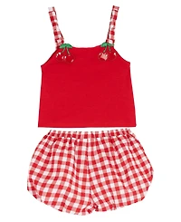 Rare Editions Baby Girls' Jersey Knit Top and Bubble Shorts, 2-Piece Set