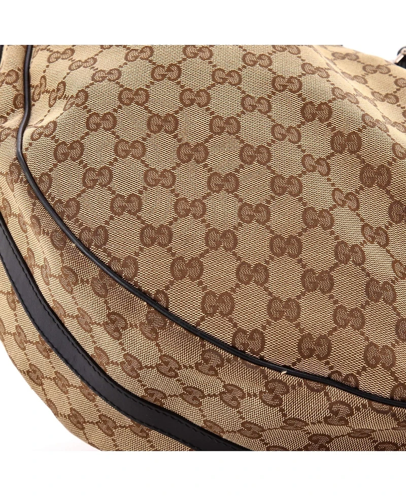 Pre-Owned Gucci Large Twins Hobo Gg Canvas