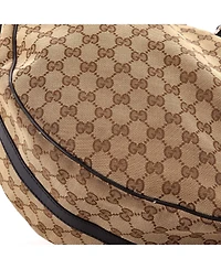 Pre-Owned Gucci Large Twins Hobo Gg Canvas