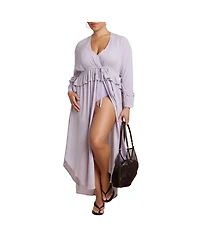 Eloquii Women's Tie Front Kaftan