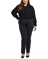 Nydj Plus Marilyn Mid-rise Straight Pants