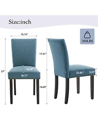 gaomon Persons Dining Chairs Set of 4, Upholstered Fabric Chairs with Nailhead Trim