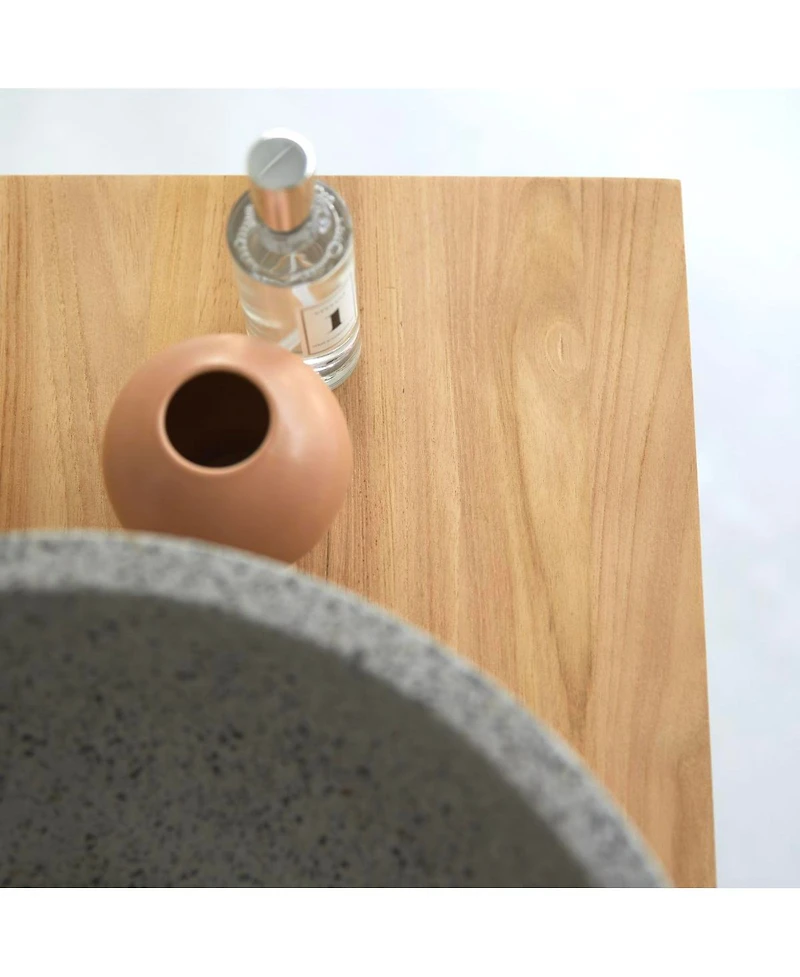 Tikamoon Jill teak vanity unit 120