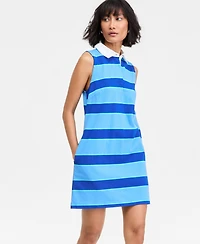 On 34th Women's Molly Stripe Sleeveless Polo Dress, Macy's Exclusive
