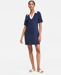 On 34th Women's Terry Relaxed Polo Dress, Macy's Exclusive