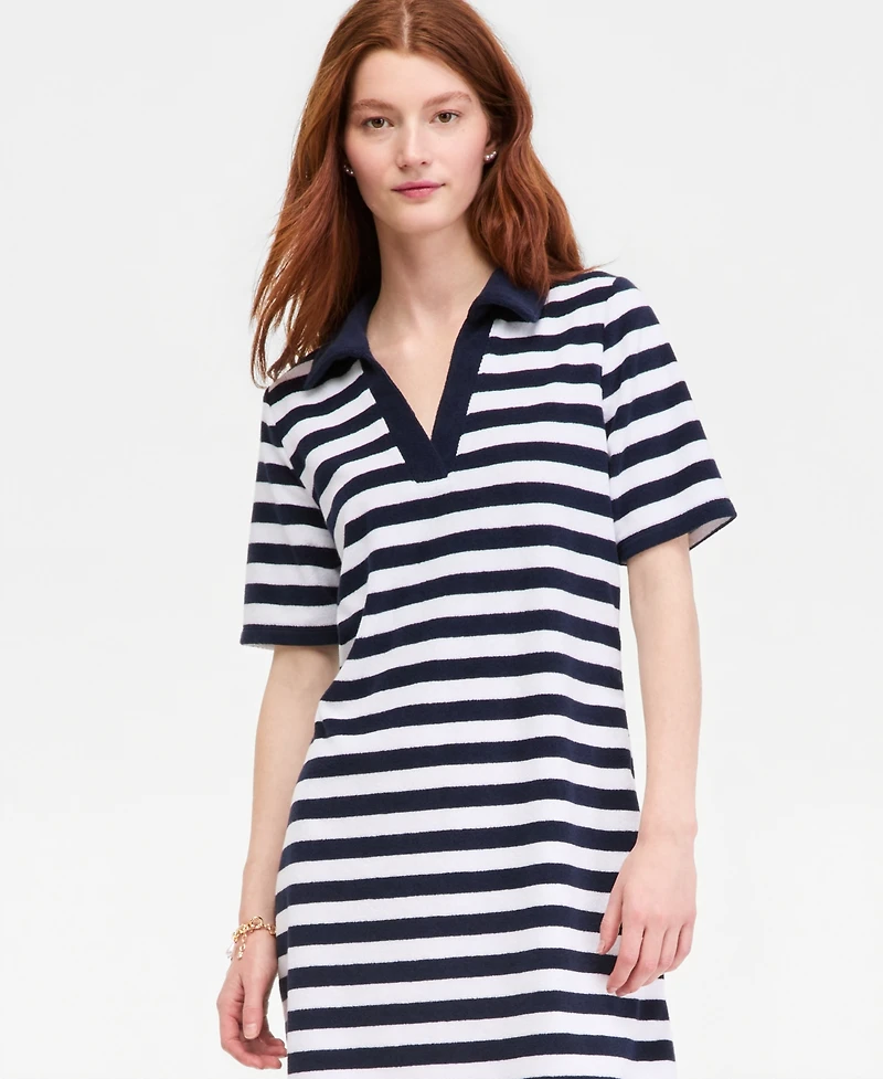 On 34th Women's Terry Relaxed Polo Dress, Macy's Exclusive