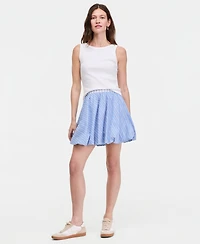 On 34th Women's Variegated Stripe Pull Bubble-Hem Mini Skirt, Macy's Exclusive
