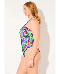 Swimsuits for All Women's Braided Bandeau One Piece Swimsuit