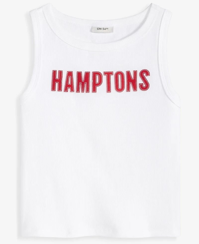 On 34th Women's Hamptons Hi-neck Tank Top, Macy's Exclusive