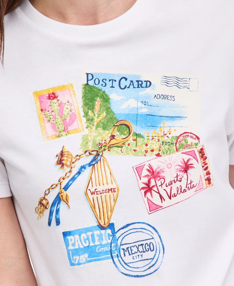 On 34th Women's Paradise Postcard Graphic T-Shirt, Macy's Exclusive