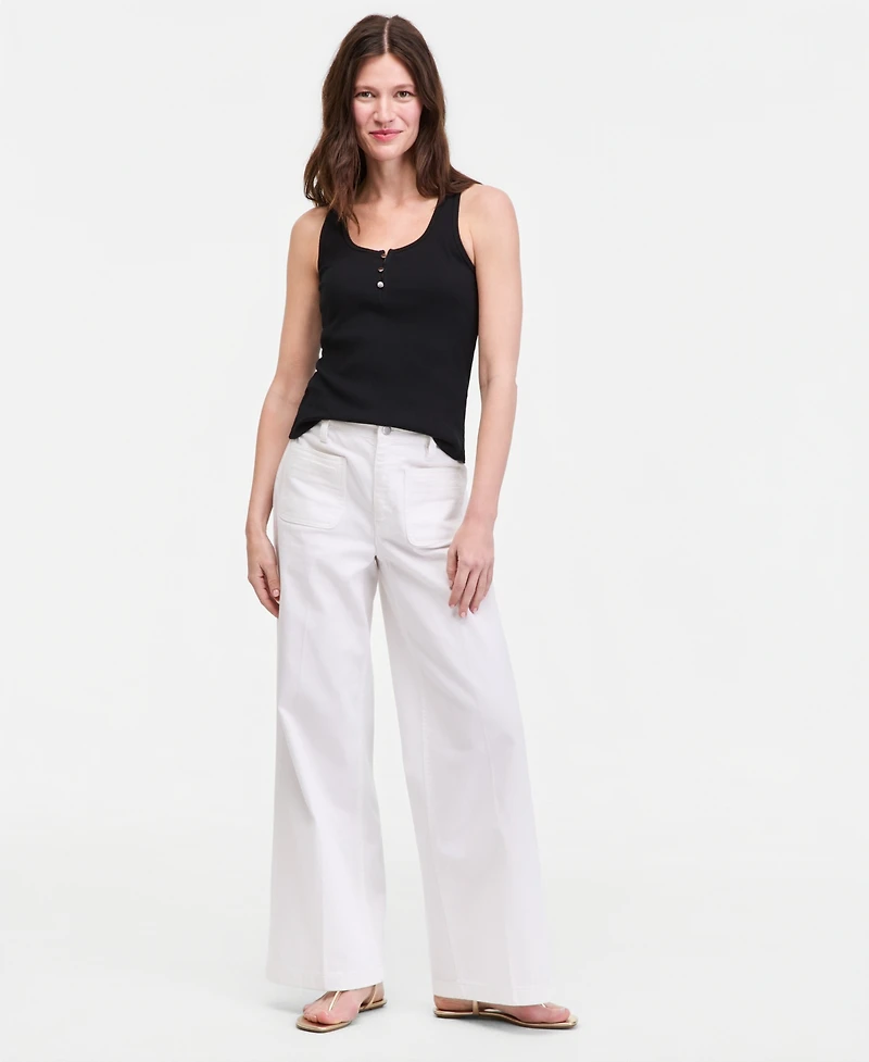 On 34th Women's Scoop-Neck Henley Tank Top, Macy's Exclusive