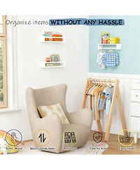 Yigii Floating Shelves Wall Wood Bookshelf Nursery Organizer Set 3