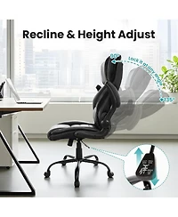 gaomon Big and Tall Executive Office Chair 400lbs for Heavy People,Ergonomic Computer Desk Chair with Lumbar Support and Adjustable Headrest
