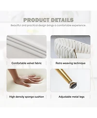 Rainsken Velvet Bar Stools Set of 2