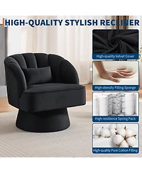 gaomon Modern Swivel Barrel Accent Chair