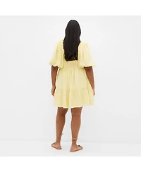 City Chic women's Plus Mindy Babydoll Mini Dress
