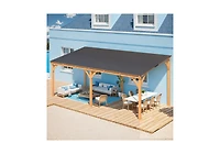 Aecojoy Outdoor Wooden Gazebo, Patio Lean to Hardtop Pergolas and Gazebos