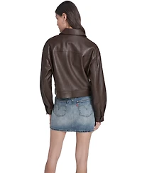 Levi's Women's Faux Leather Relaxed Fit Zip Front Jacket