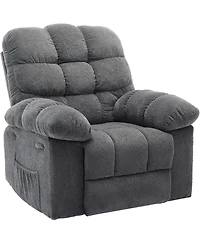 gaomon Electric Rocking Recliner Chair with 360degree(s) Swivel - High Back Glider, Upholstered Teddy Fabric Single Sofa for Living Room and Nursery