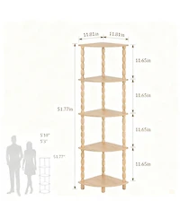 Yigii Corner Shelf Plant Stand Storage Organizer Bedroom Bathroom Living Room