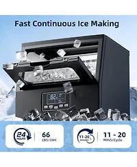 Antarctic Star Freestanding Commercial Ice Maker, 66 lbs. Daily Capacity with Lcd Display