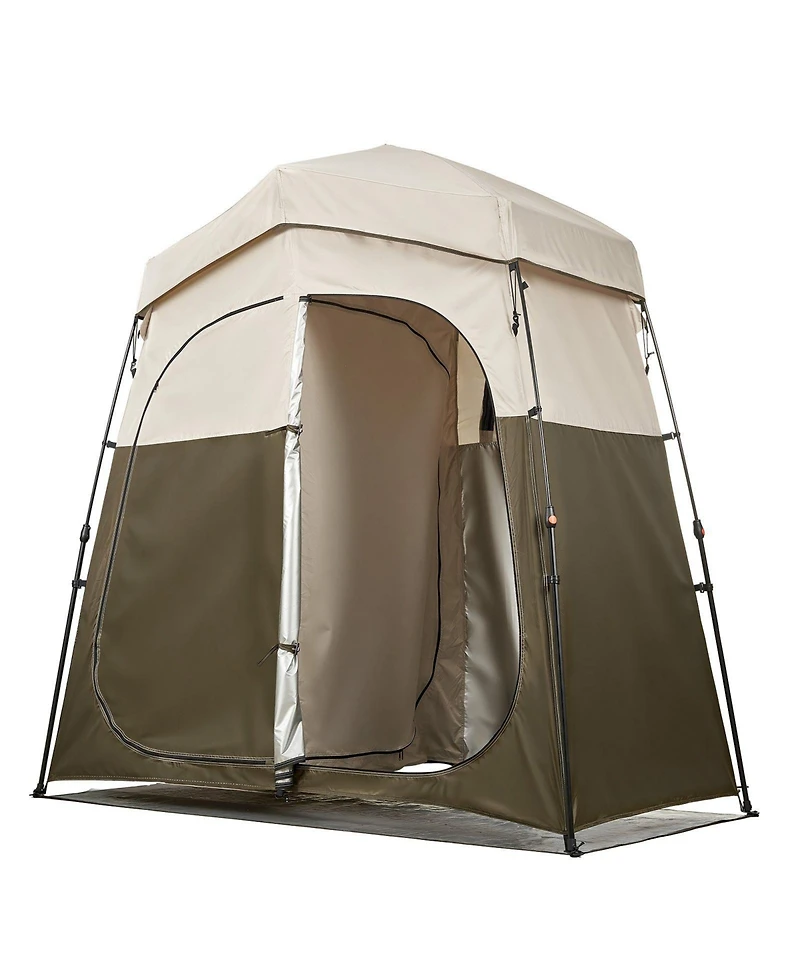 Mecale 2-Room Portable Camping Shower Tent with Carry Bag